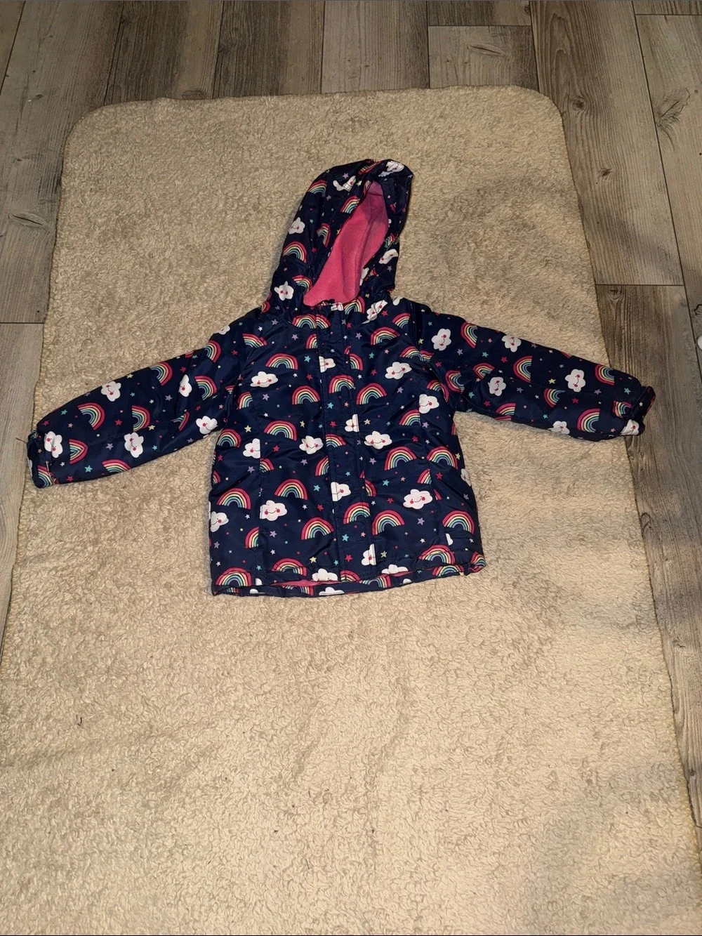 Toddler Children’s Place Rainbow Puffer Jacket
